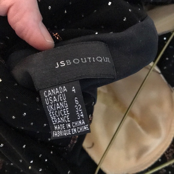 JS Boutique black w goldish brown embellishments - Picture 6 of 6